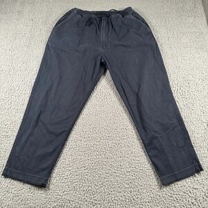 Universal Works Pants Mens 32(29 Measured)Blue Trouser‎ Raw Hem Drawstring